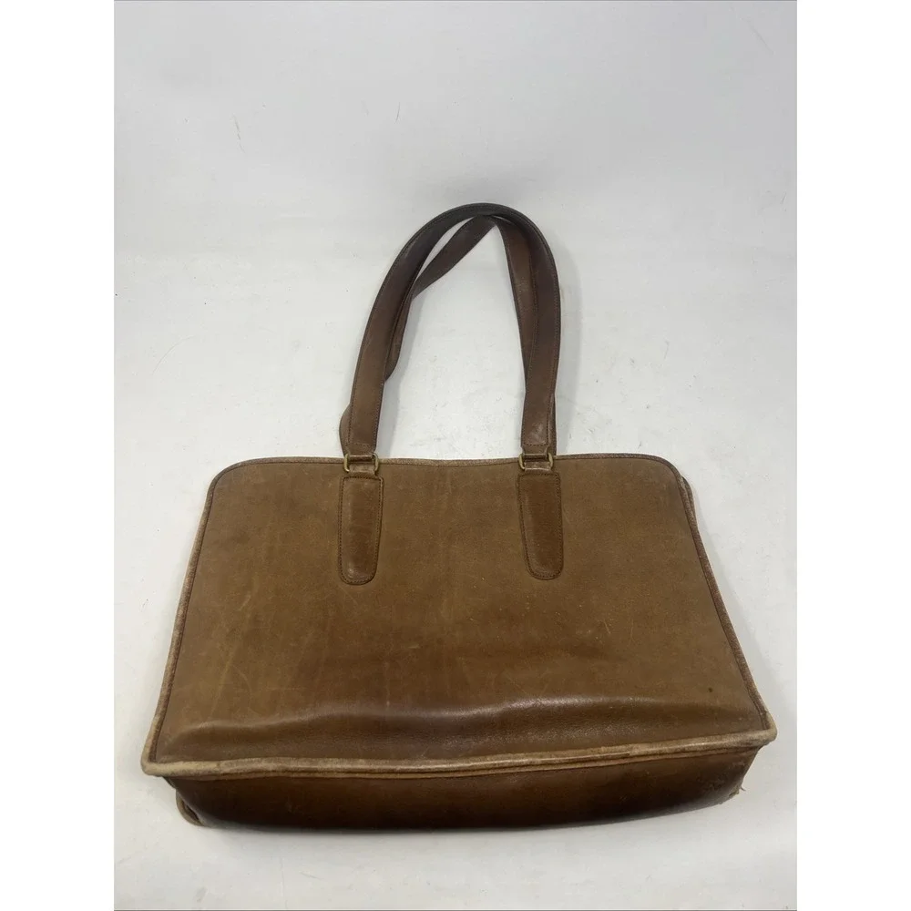VTG Coach Marketing Tote Glove‎ Tanned Cowhide Leather British Tan 70s 80s USA